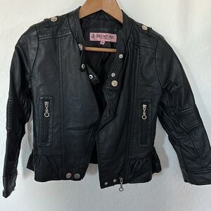 Girls Faux Moto Jacket S (7/8)